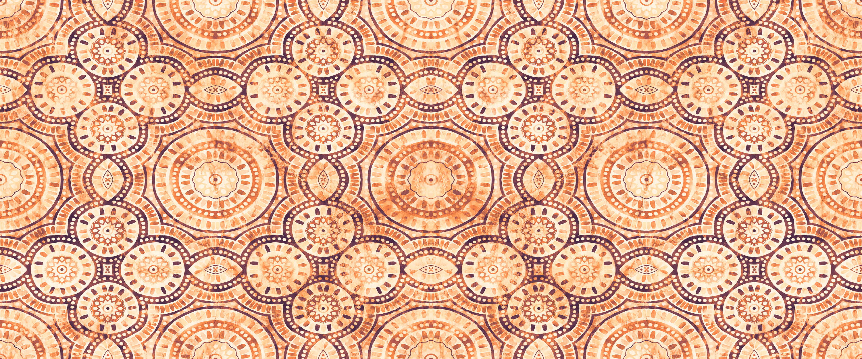 Muster, Fliese, Mandala, Orange, Kreise
