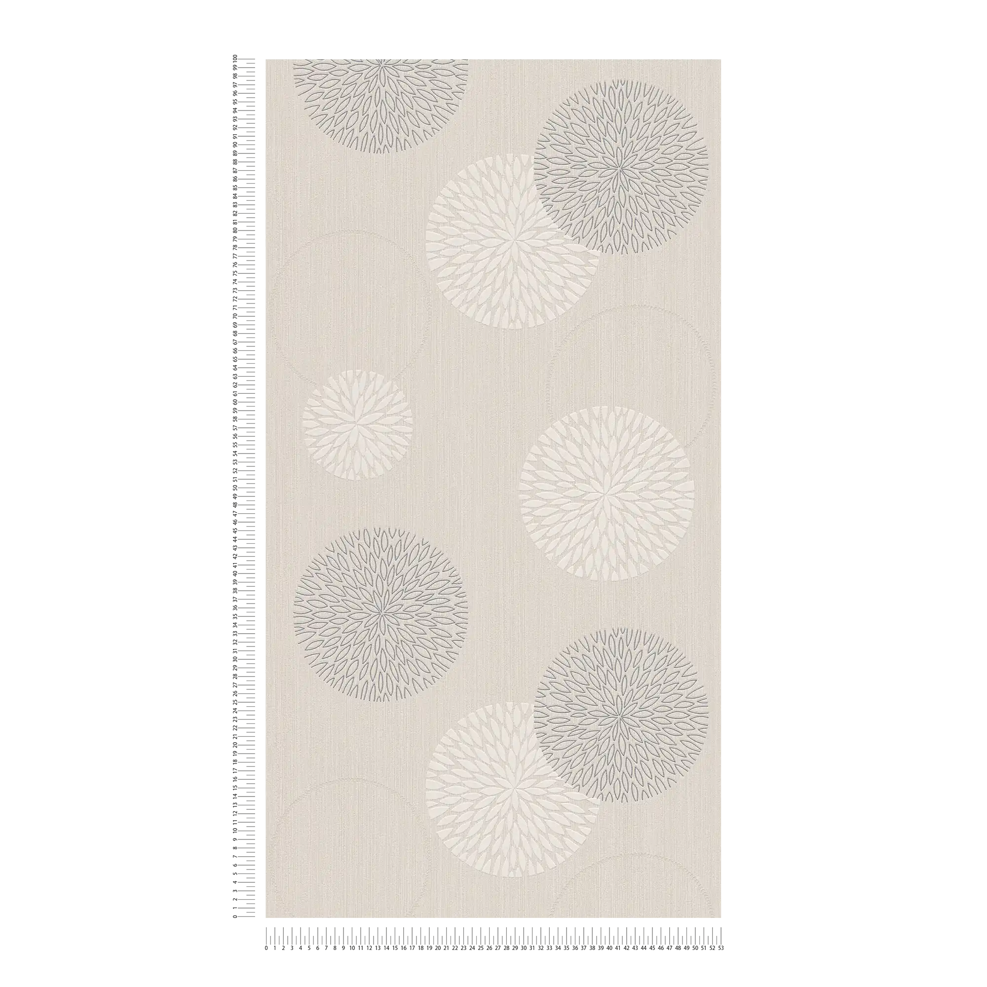            Vliesbehang abstract bloemendesign - beige, metallic
        