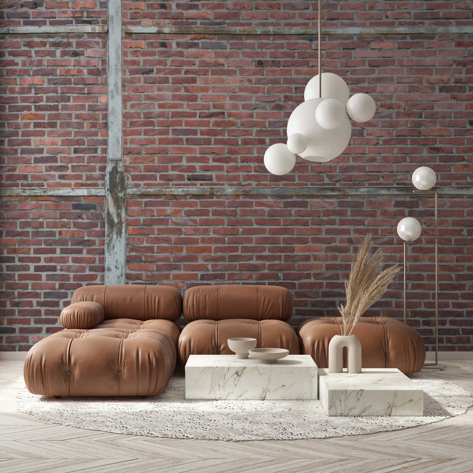 Wohnzimmermöbel, Sofa-Lounge, Kaffeetisch, Marmortisch, Deko-Vase