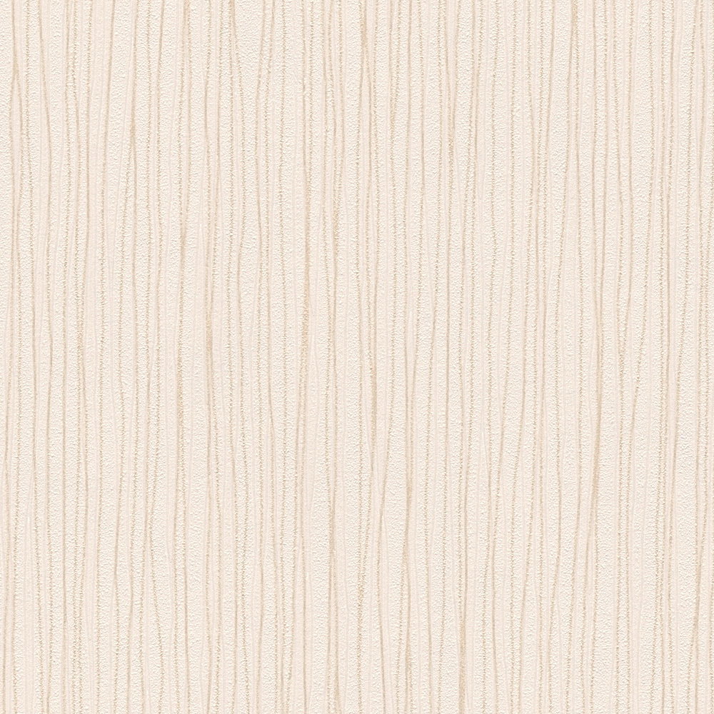             Helle Vliestapete Beige Liniendesign & Prägestruktur
        