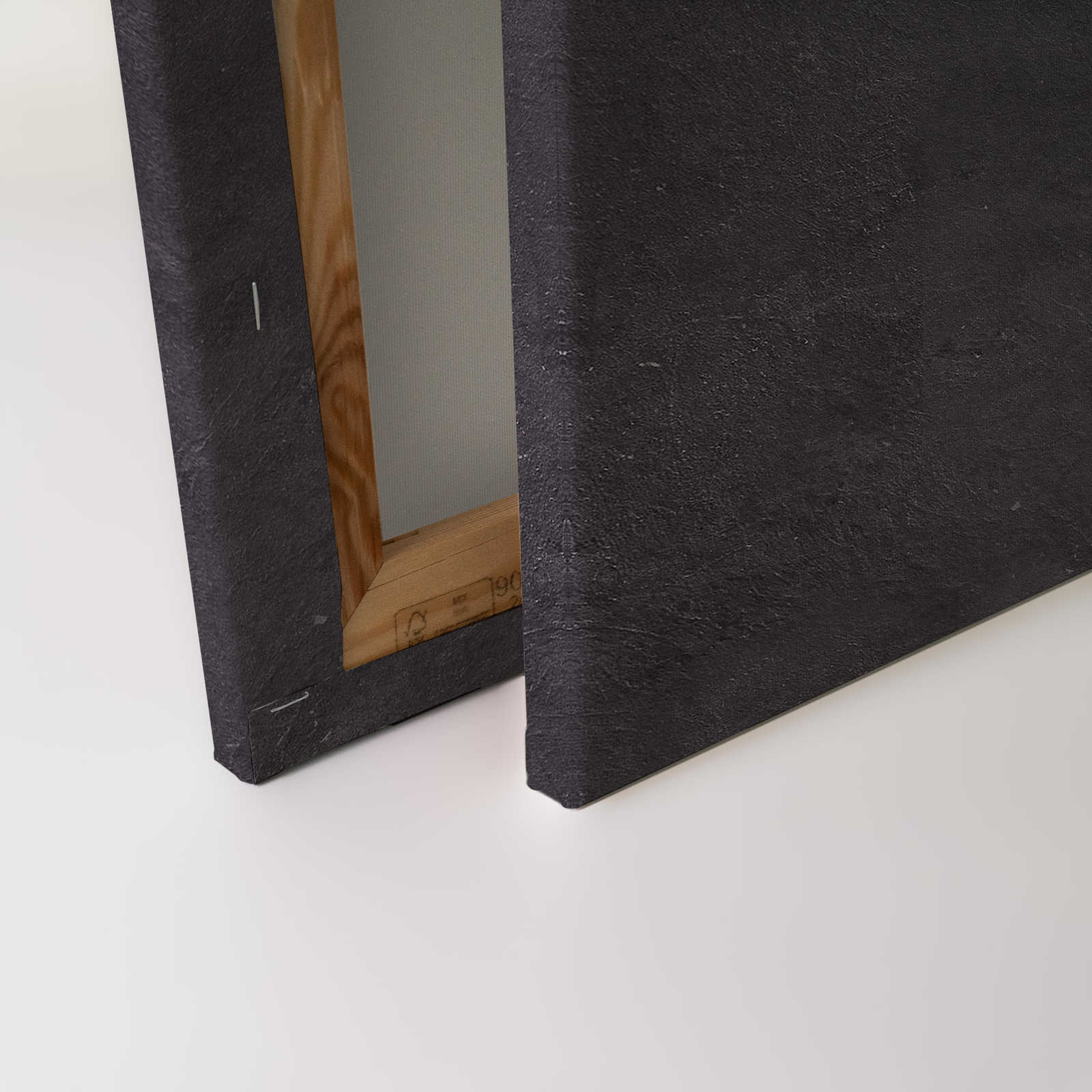            Schwarzes Leinwandbild Panter mit Fliegermütze – 0,90 m x 0,60 m
        