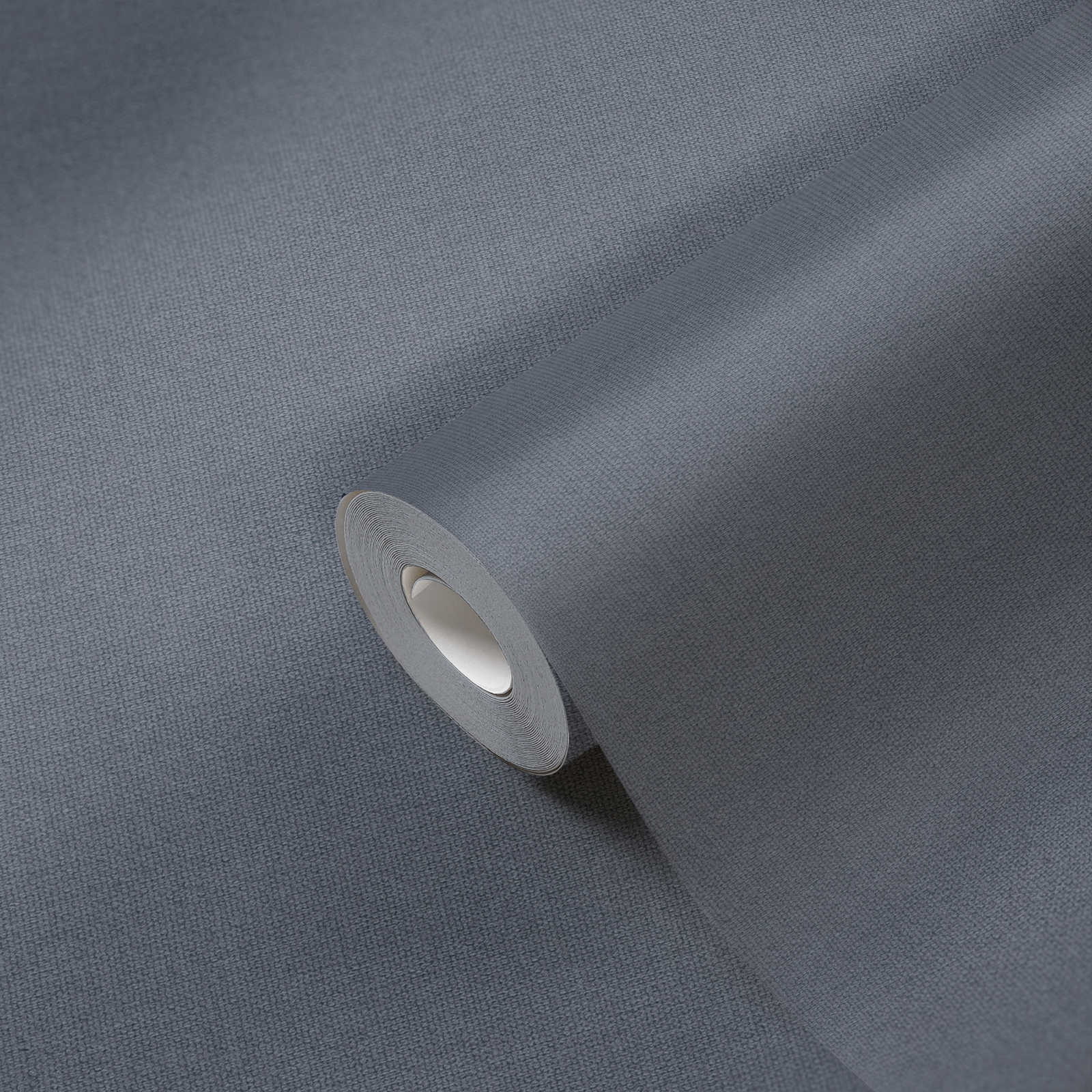             Leinenoptik Tapete mit Strukturoberfläche, einfarbig – Blau
        