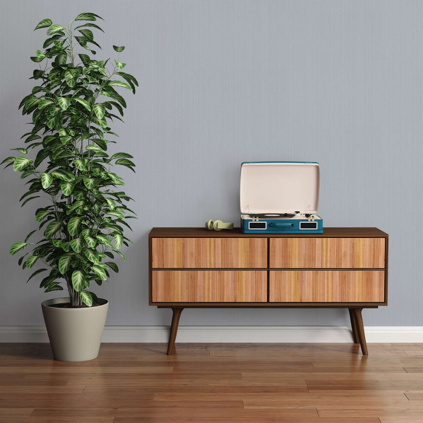             Vliestapete Taubengrau seidenmatt, Uni mit Struktureffekt
        