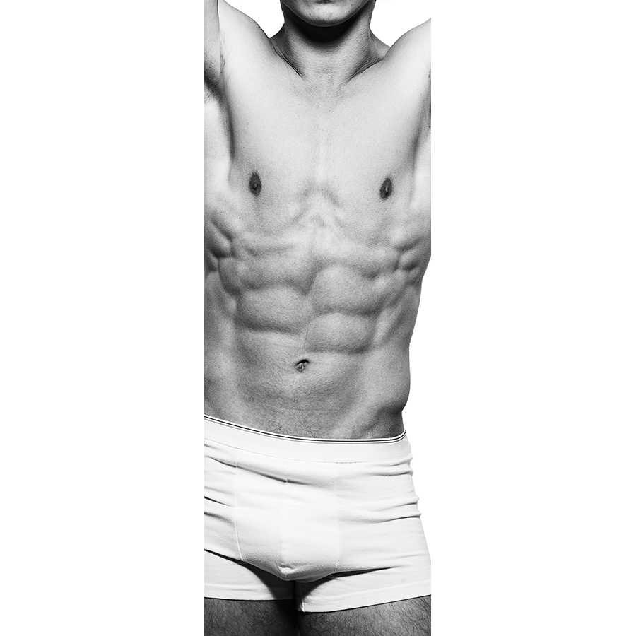 männlicher torso, obere körperteile, sixpack, unterwäsche, boxershorts