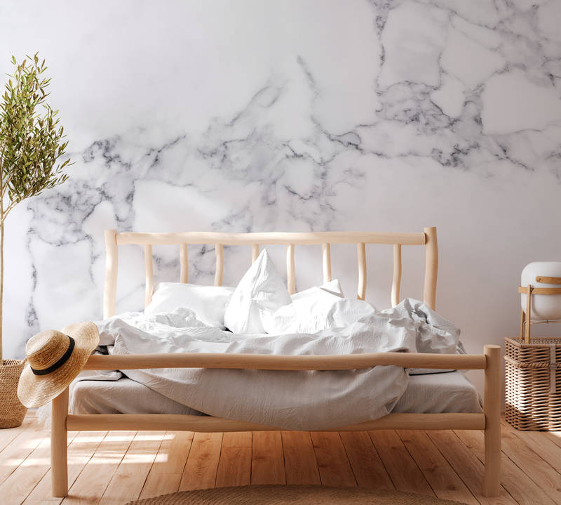             Fototapete mit Marmor-Optik – Weiß, Grau
        