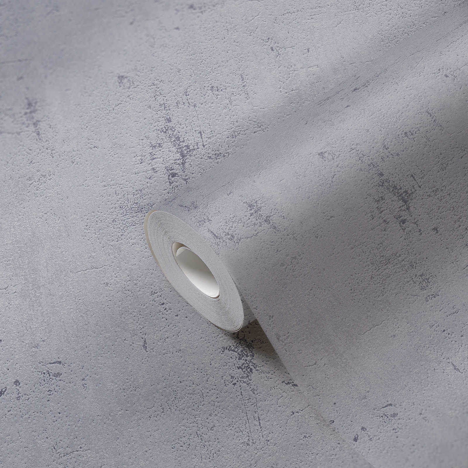         Wallpaper with neutral plaster look in industrial style - grey
    