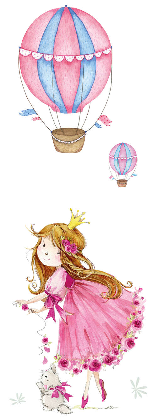 hei­sluftballon, ballon, fee, konigin, pink