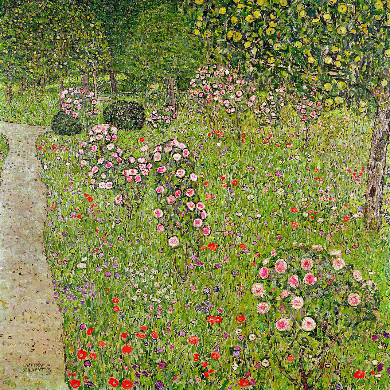             Fototapete 'Obstgarten mit Rosen' von Gustav Klimt
        