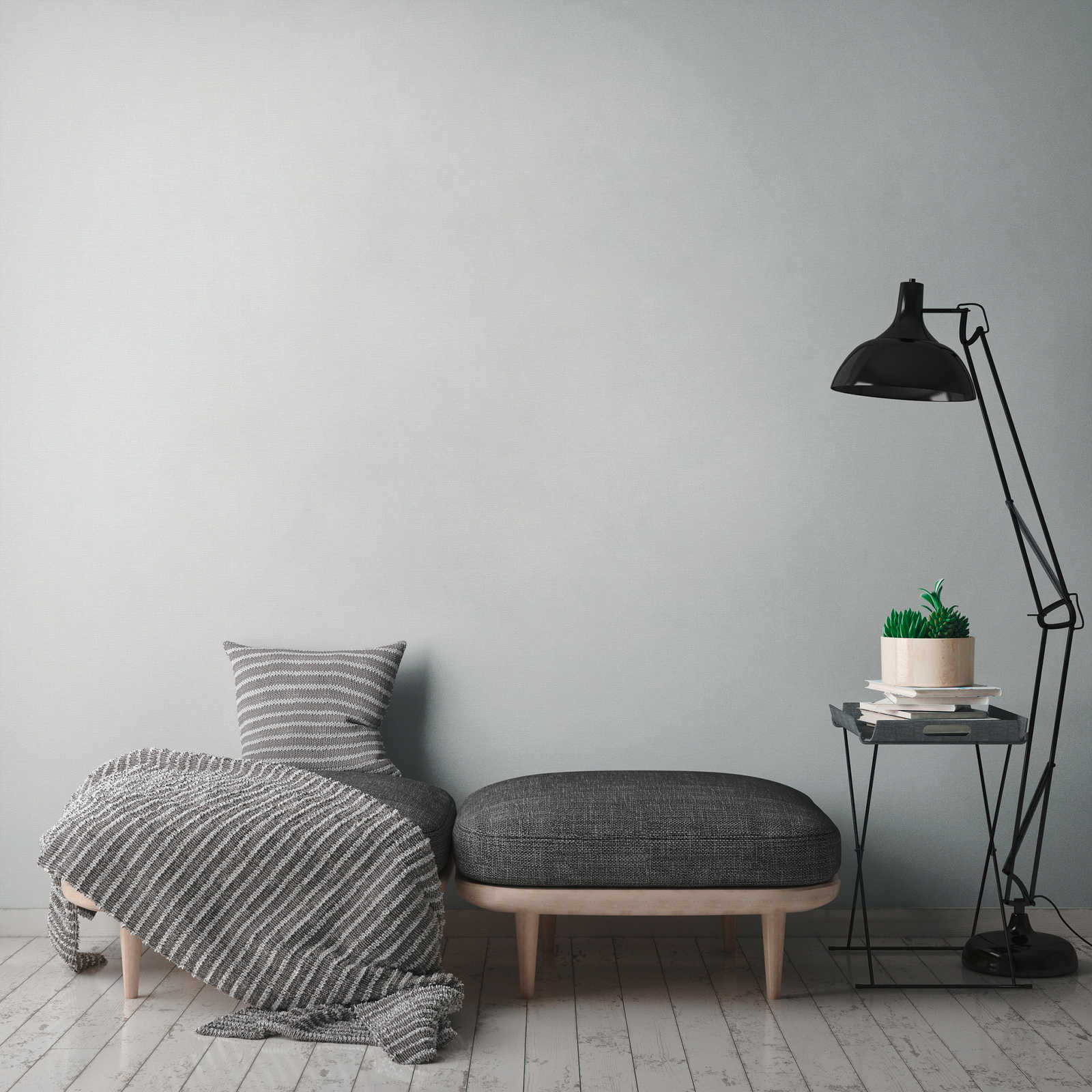 sofa, fußhocker, grau, textil, lampe
