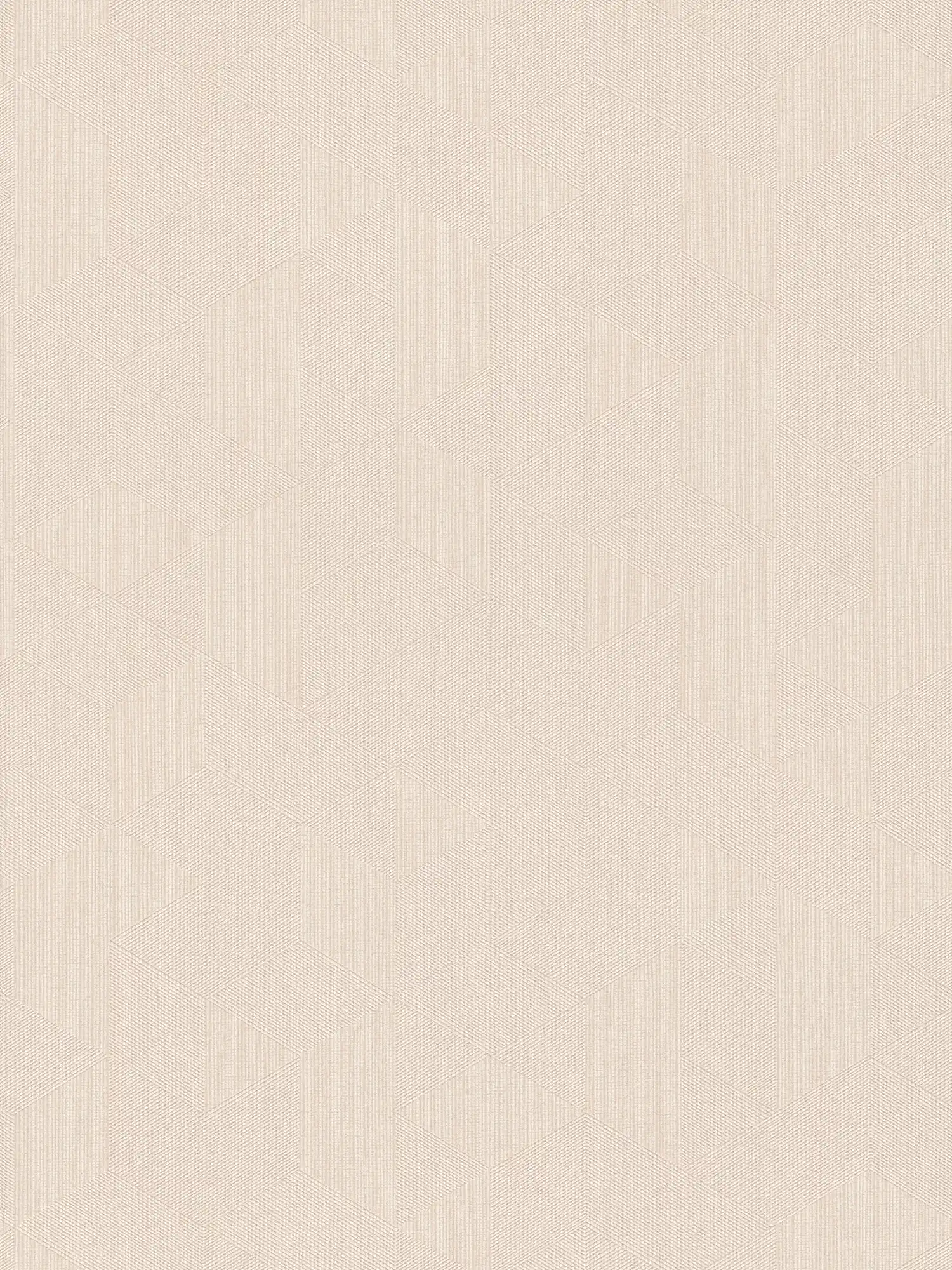         Licht beige vliesbehang met grafisch patroon & glanseffect - beige
    