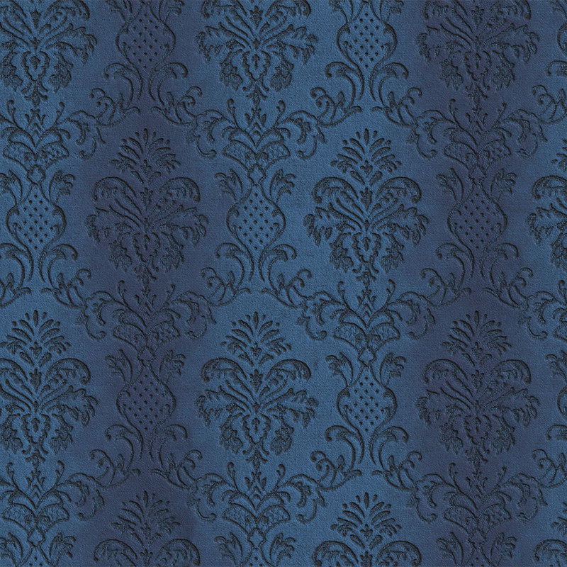         Vintage Barock Fototapete – Vliestapete mit Ornament Struktur – Blau, Schwarz
    