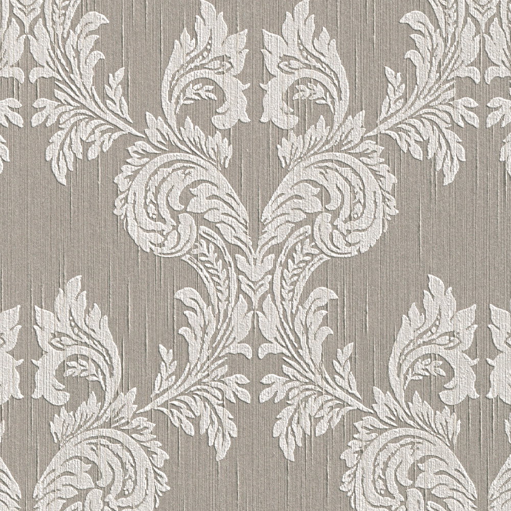             Tapete Barock Ornamente & Textildesign – Beige, Grau
        