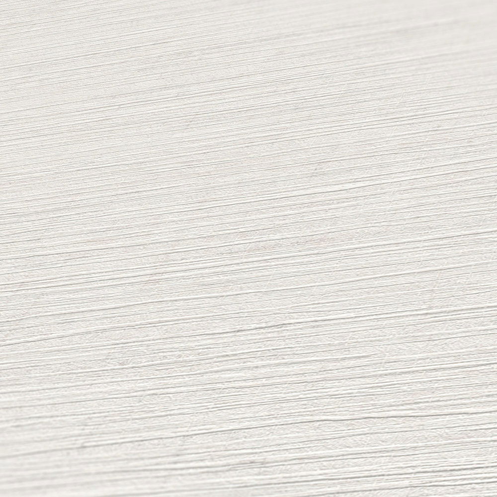             Melierte Unitapete mit Prägemuster – Weiß
        