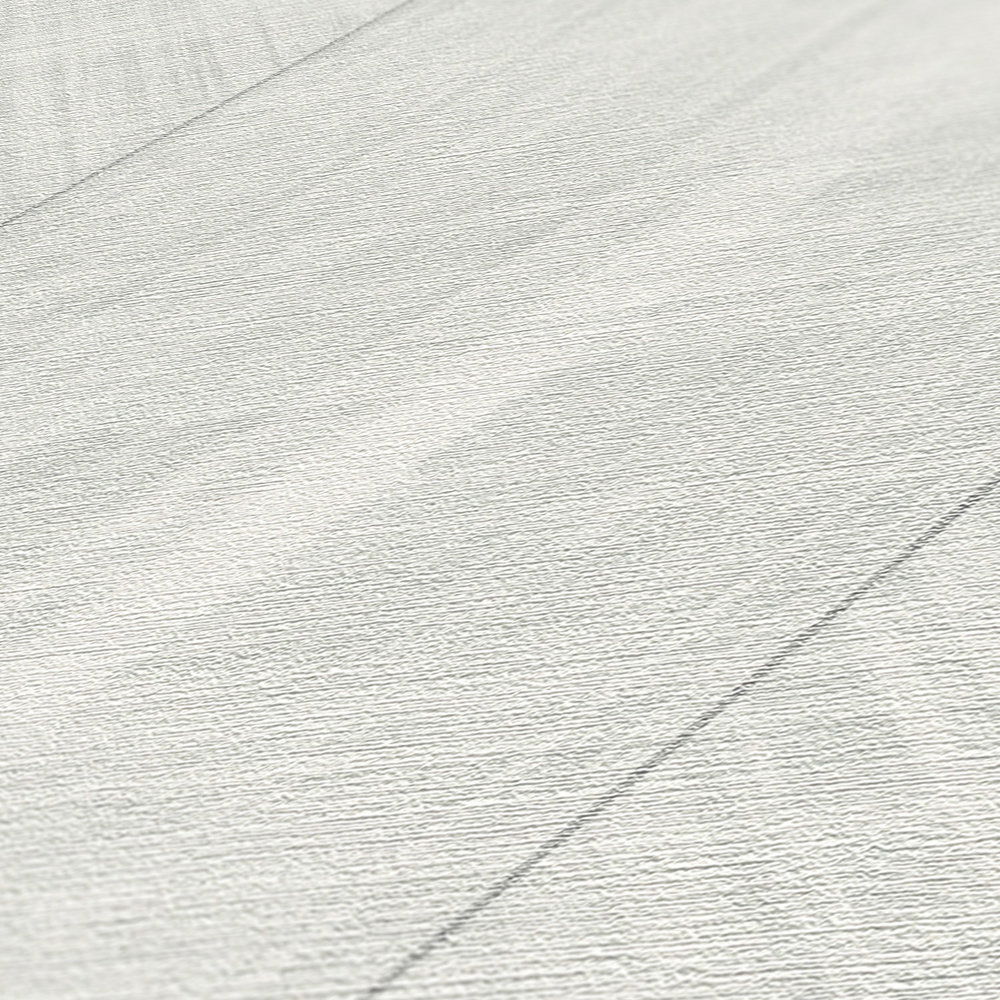             Textiloptik Tapete mit Rauten Muster – Metallic, Weiß
        