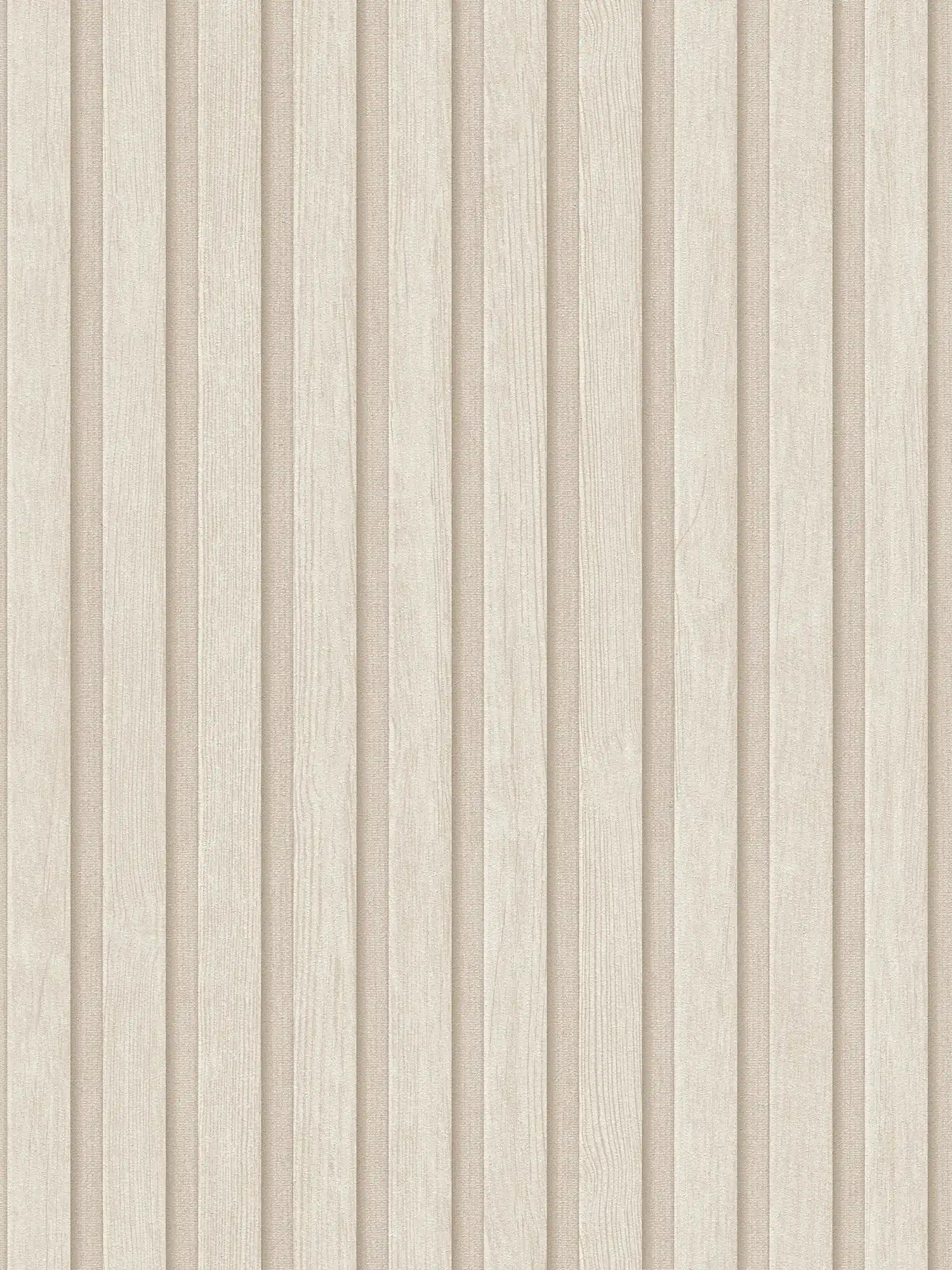 thumbnail image 2 of Cream Wood Optic Paneling Wallpaper - 3D Textured Timber Plank Effect, Easy Apply 2 of 14