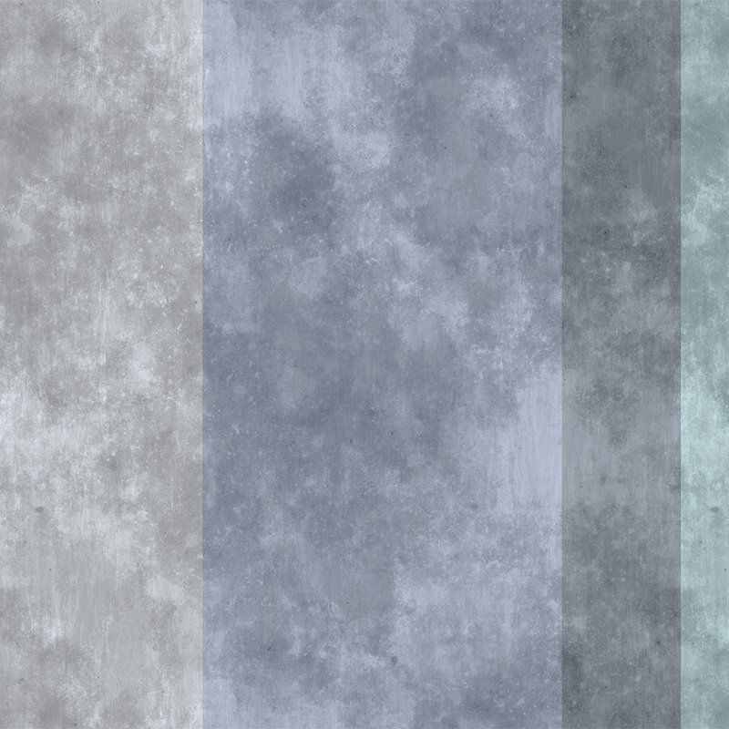        Concrete optics photo wallpaper with stripes - grey, blue
    