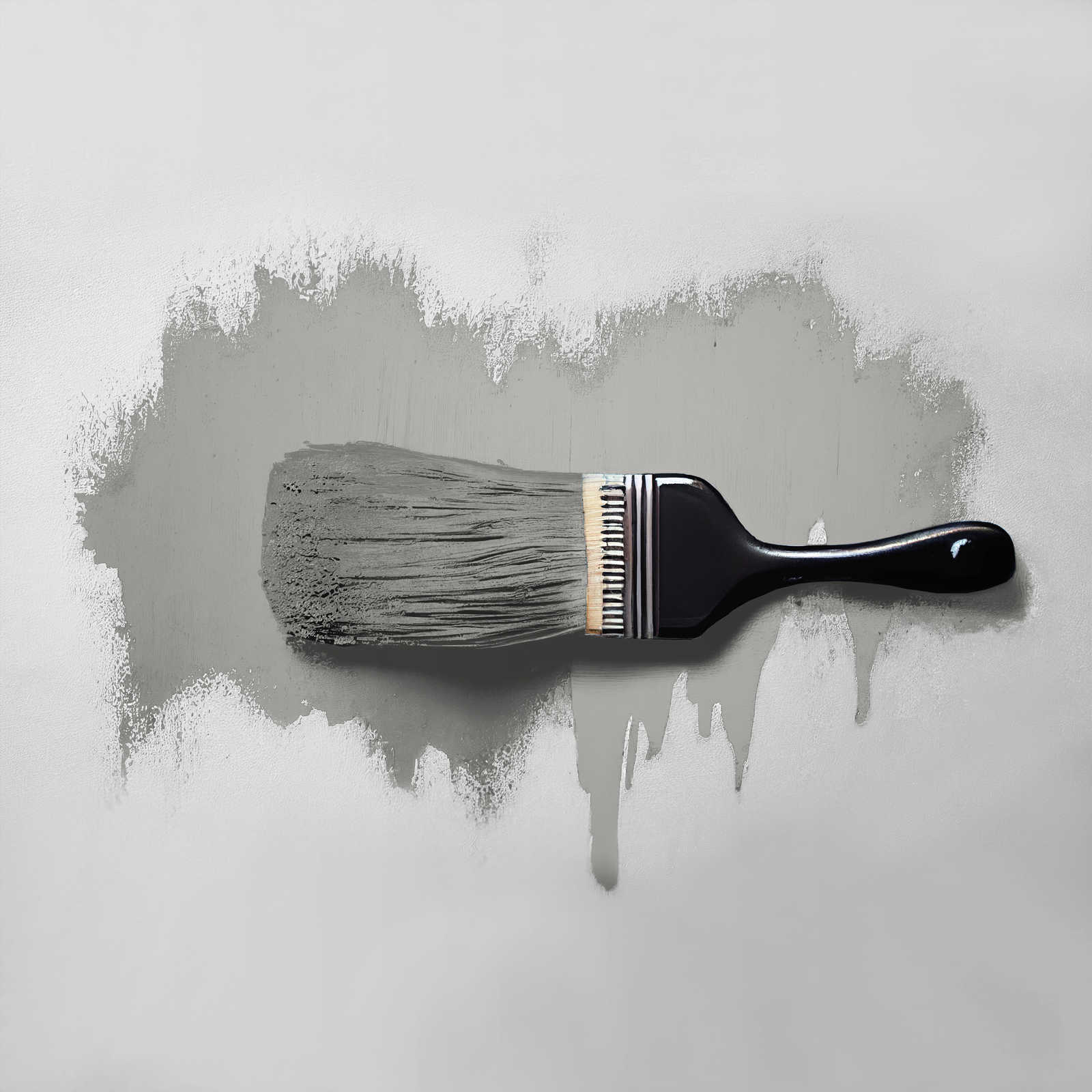 Malerkunst-Pinsel, Schwarz-Pinsel, Graues Farbe, Pinselmit Farbe, Streichbar