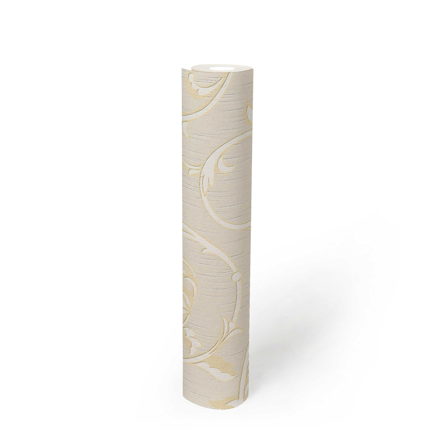 Hermitage Tapete mit floralem Ornament – Beige, Creme