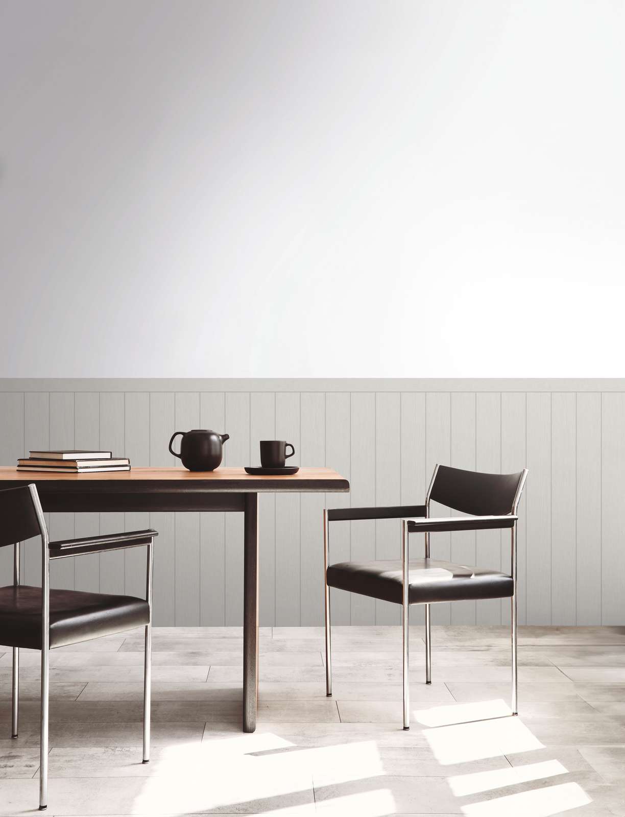             Vlies wandpaneel in houtbalkenlook - grijs
        