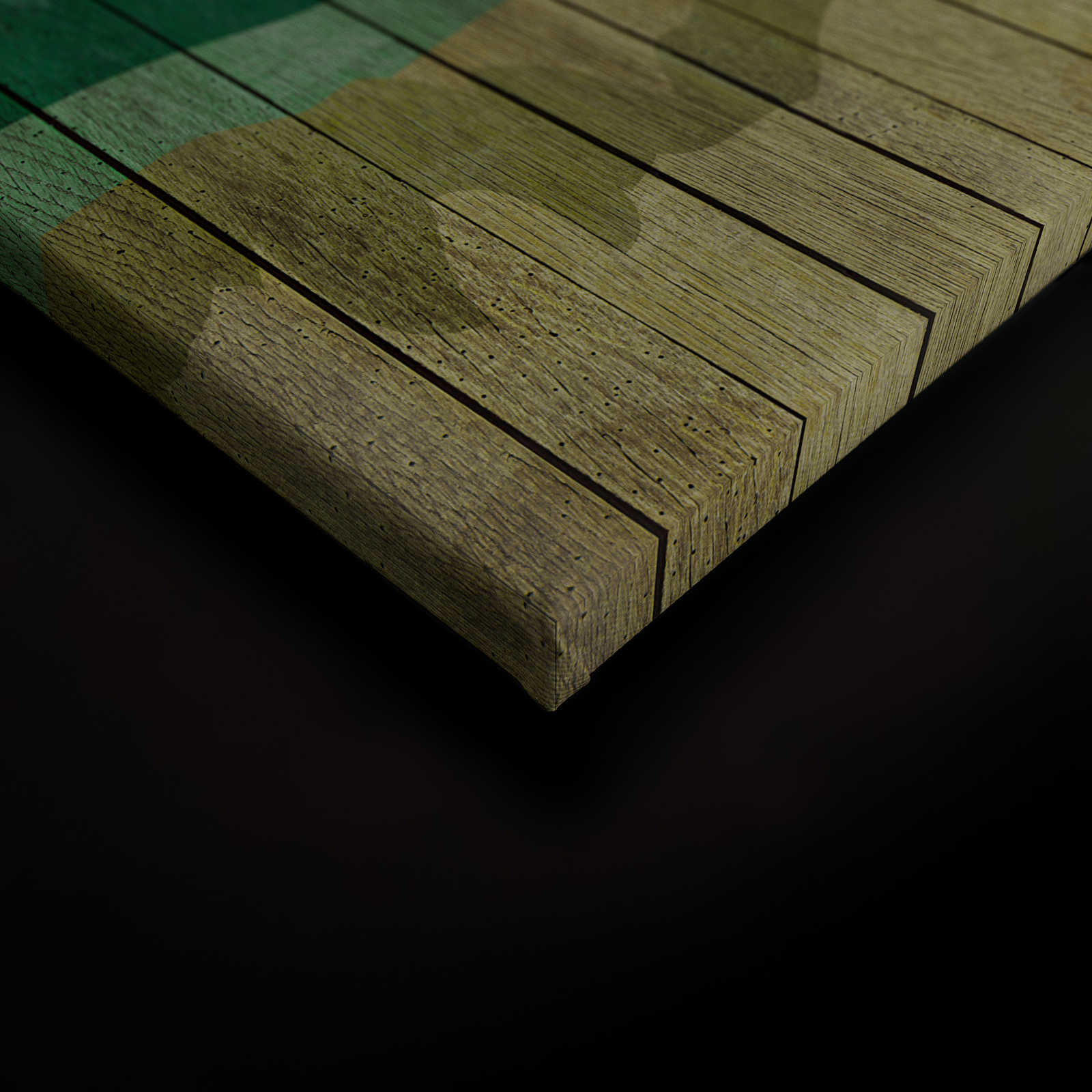             Mountains 2 - modernes Leinwandbild Berglandschaft & Bretteroptik – 0,90 m x 0,60 m
        