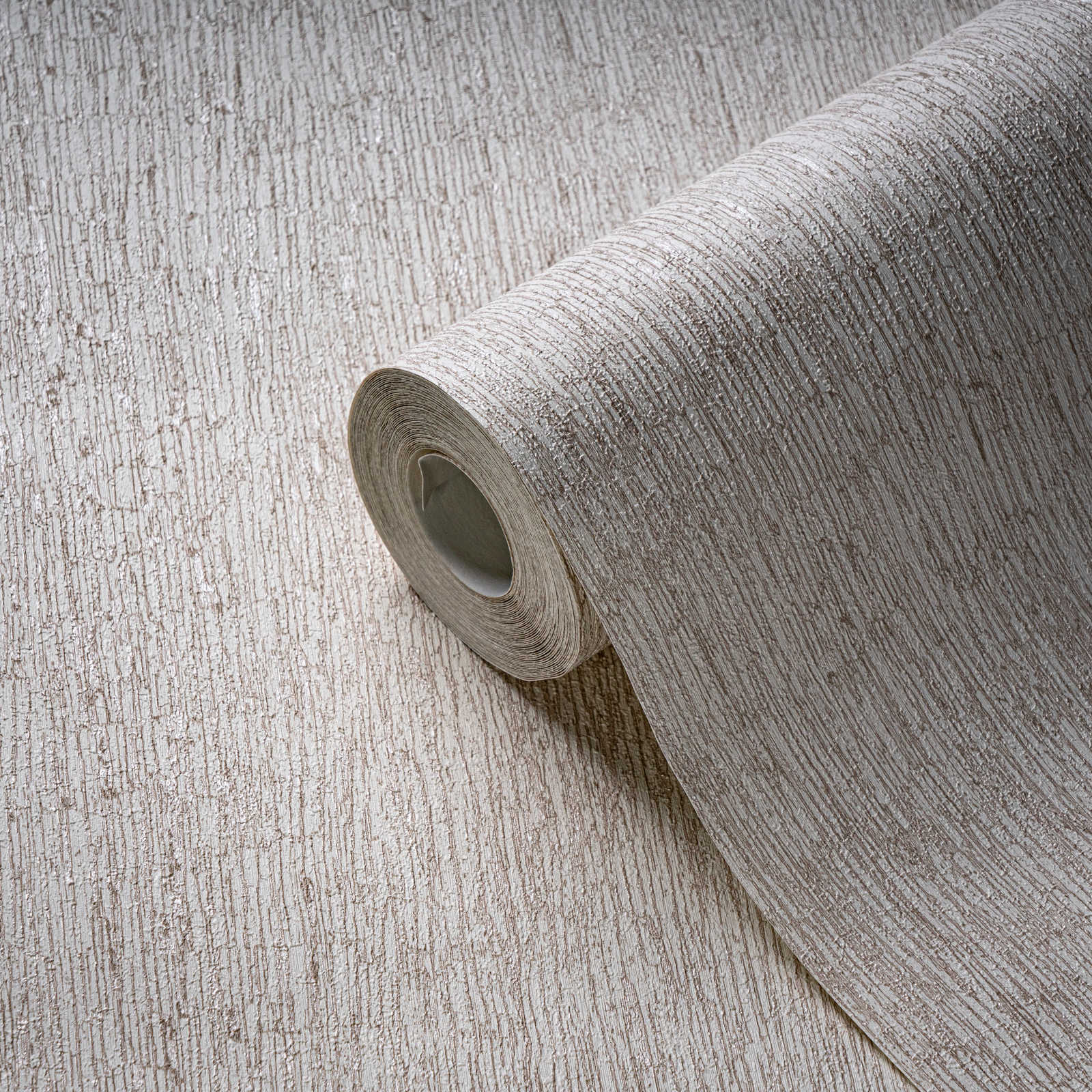             Vliestapete in Putzoptik leicht strukturiert – Beige, Creme, Silber
        