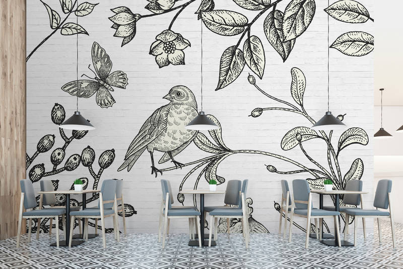 Kunst, Restaurant, Innenarchitektur, Esszimmer, Zeichnen