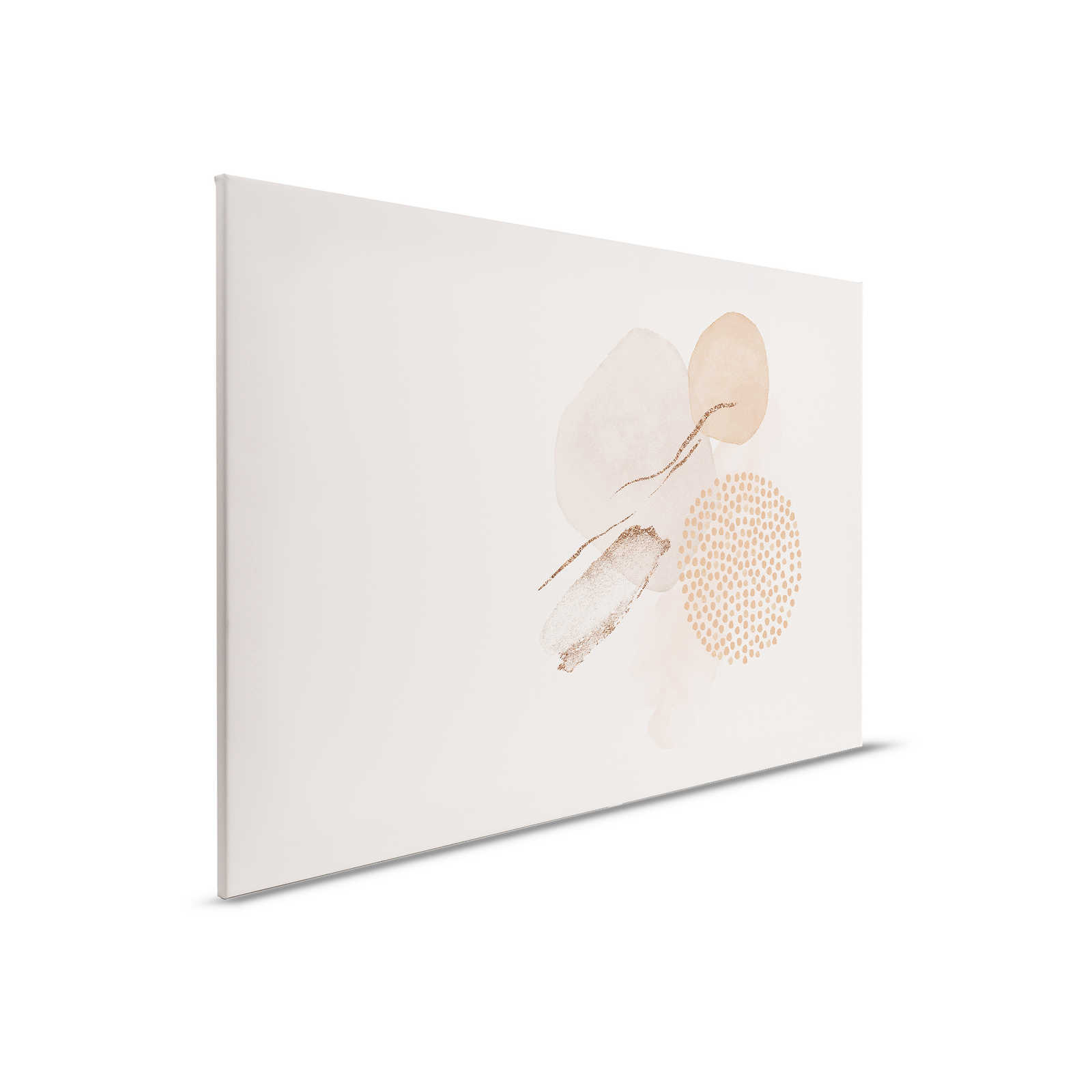         Gold Mine 1 - Leinwandbild Beige & Gold mit abstraktem Aquarell Design – 0,90 m x 0,60 m
    