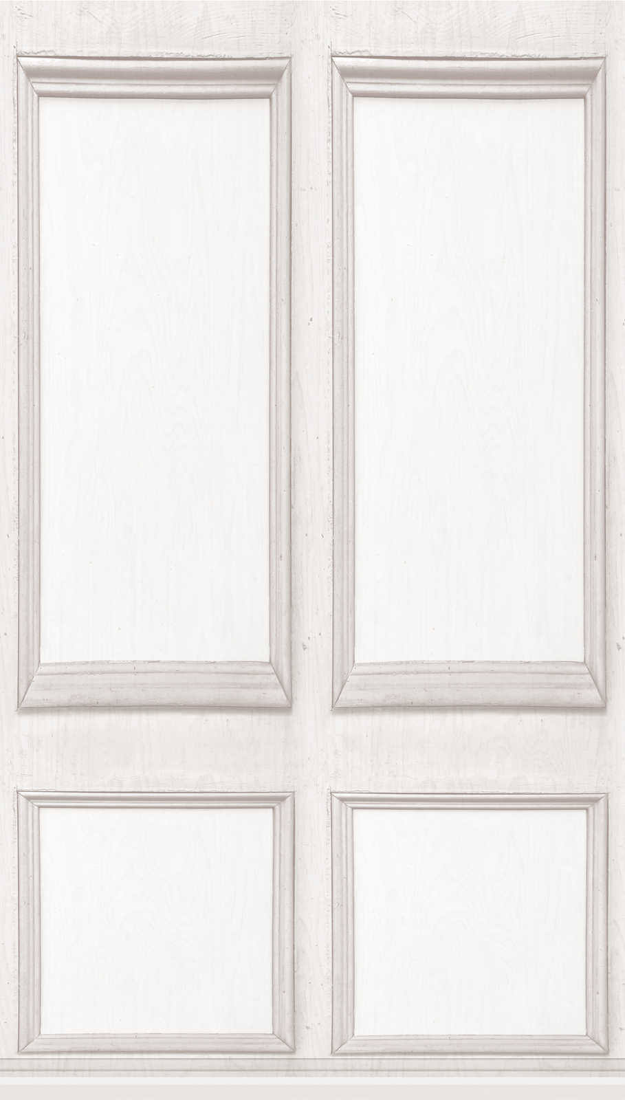             Vlies-Motivtapete mit Kassetierung – Weiß, Grau
        