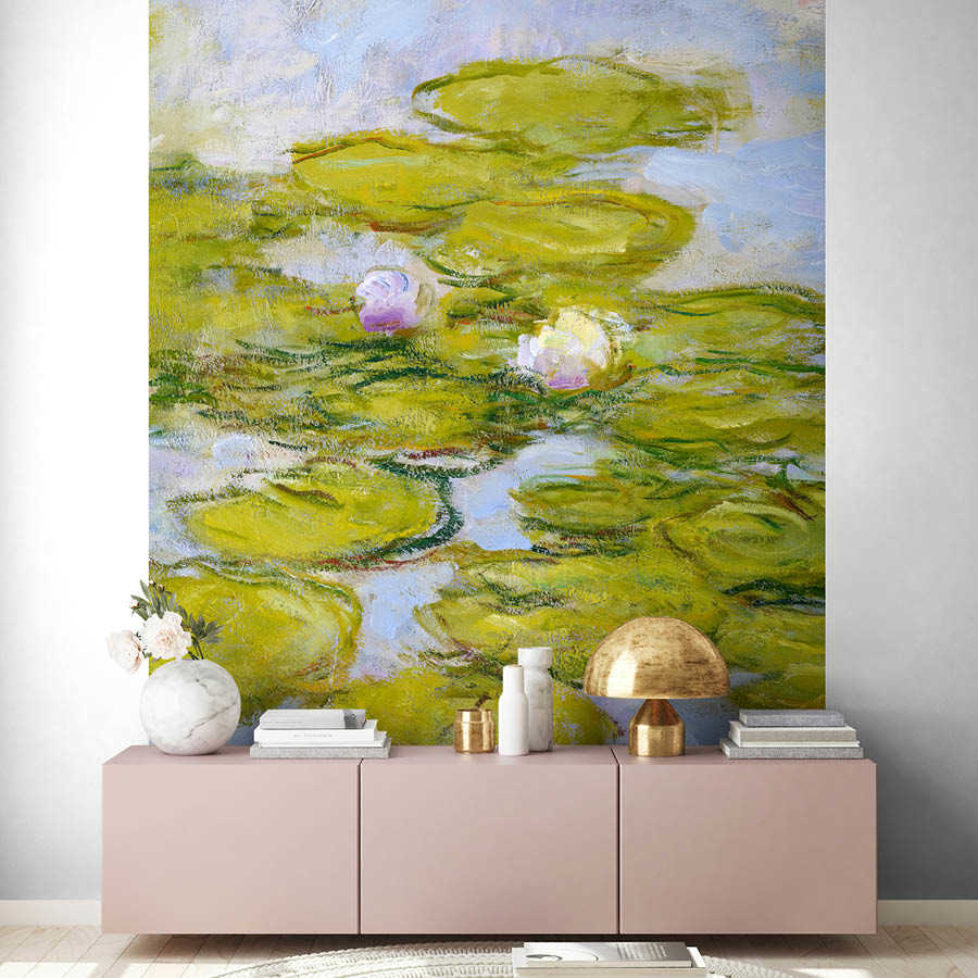 Lilien, Seerosen, Wasseroberfläche, Pflanzenwelt, Gemälde