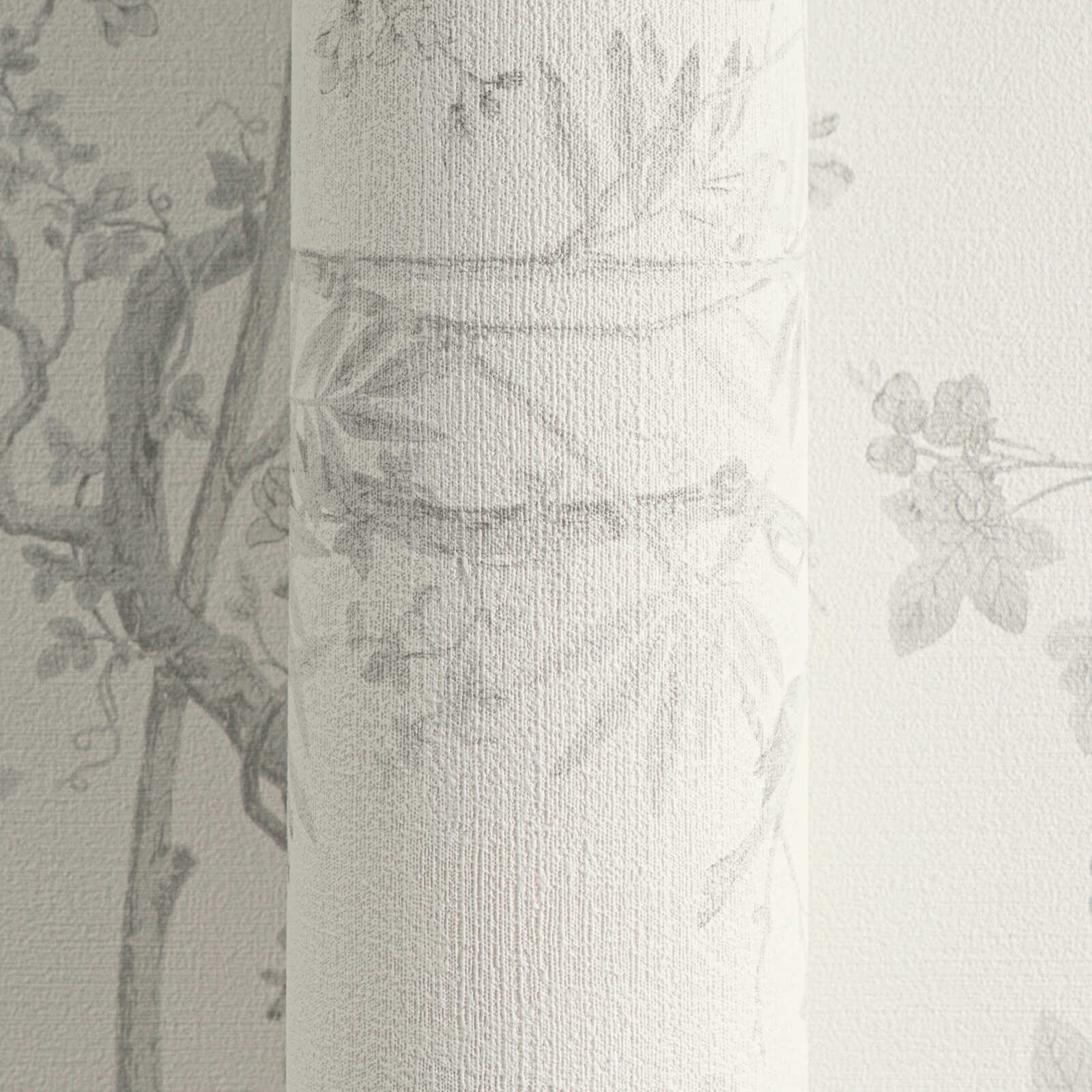 textile, roll, Twill, Blumenmuster, neutraler Farbton