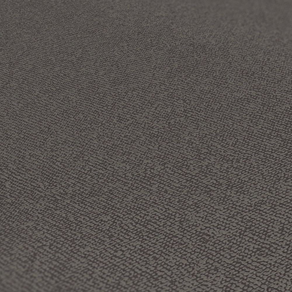             Unifarbene Tapete mit Leinen-Optik – Braun, Schwarz
        