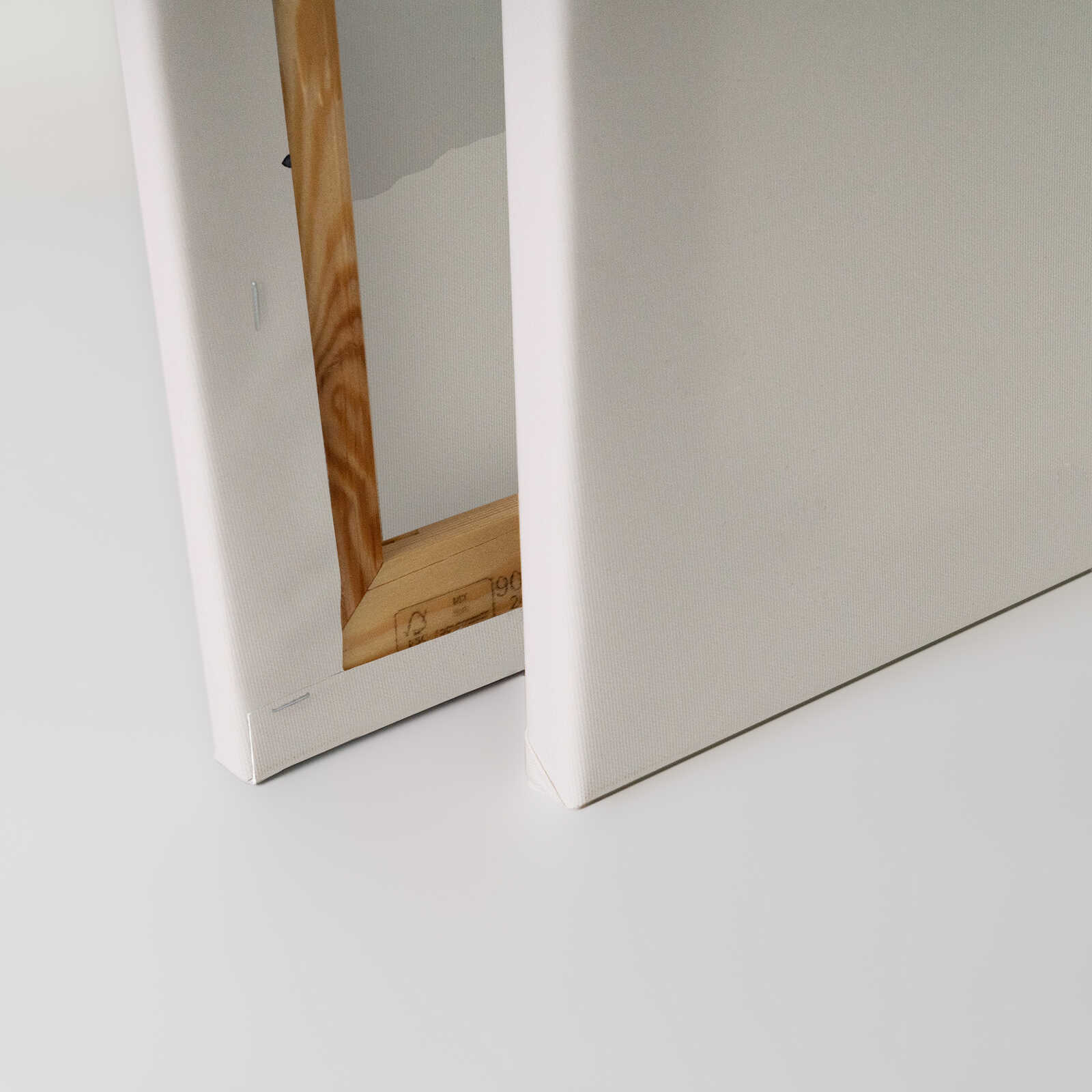             Blauer Halbmond - Mystisches Aquarell-Leinwandbild – 30 x 45 cm - Weiss, Blau
        