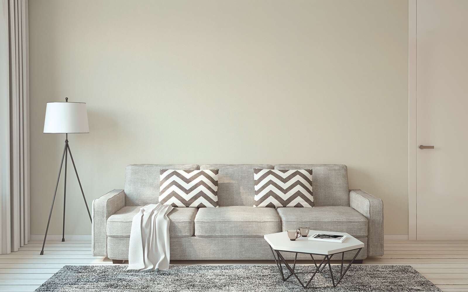 sofa, couch, wohnzimmer, lampe, kissen muster