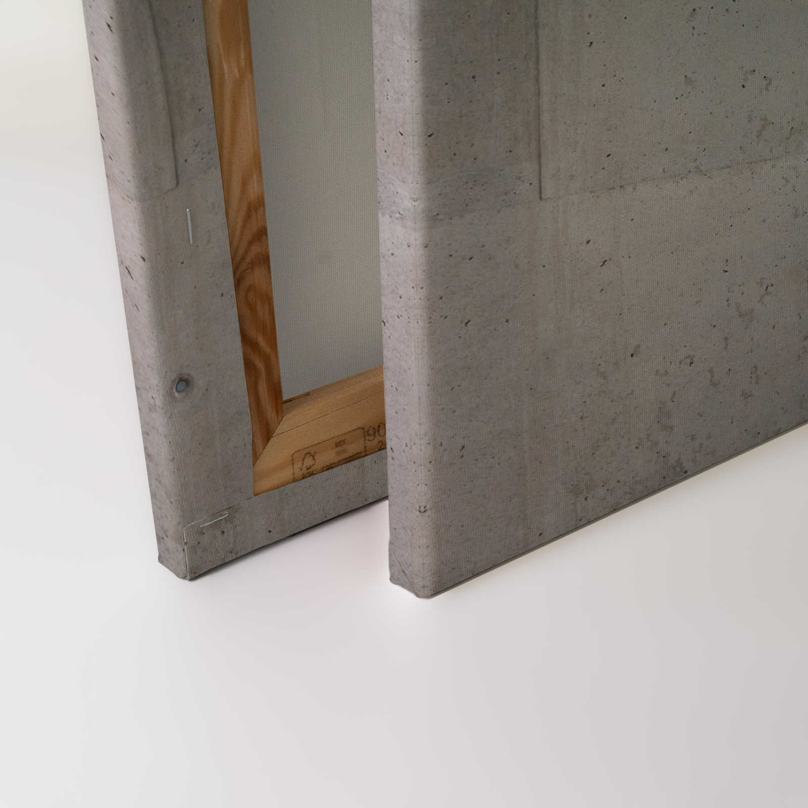 Beton Leinwandbild Sichtbeton Wand im Industrial Stil – 0,90 m x 0,60 m