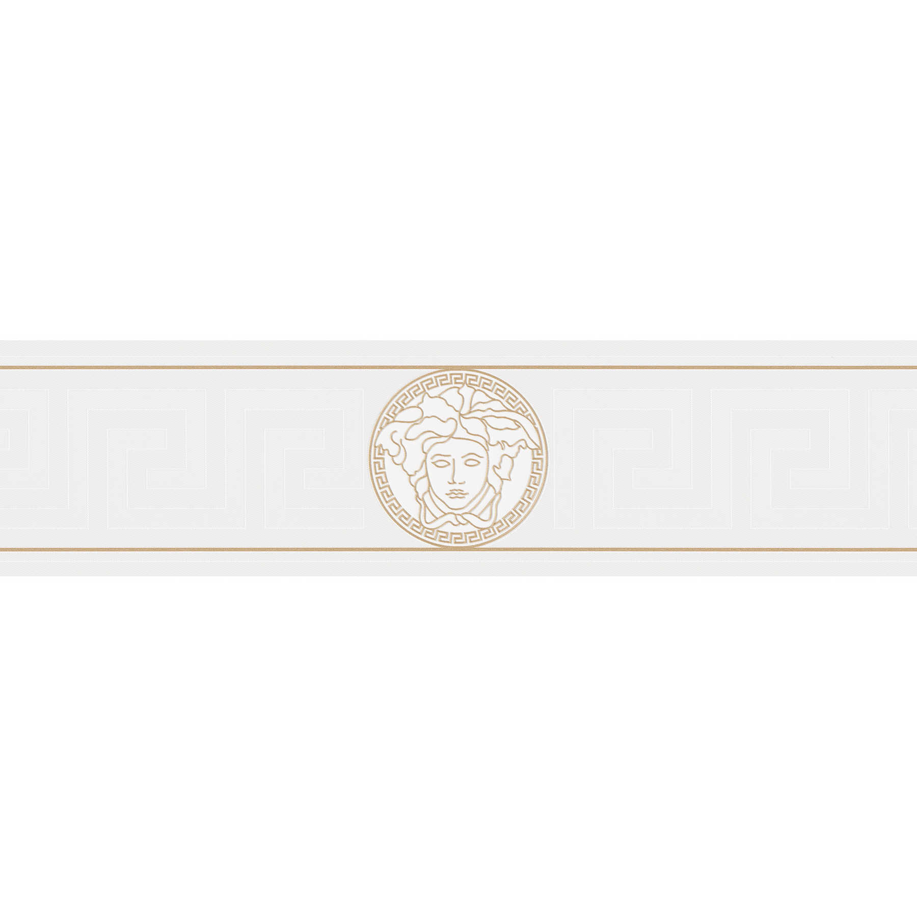         VERSACE behangrand Medusa Emblem - metallic, wit
    