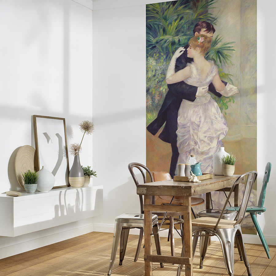eckbank, esszimmer, wandkunst, tischmitte, stuhlset
