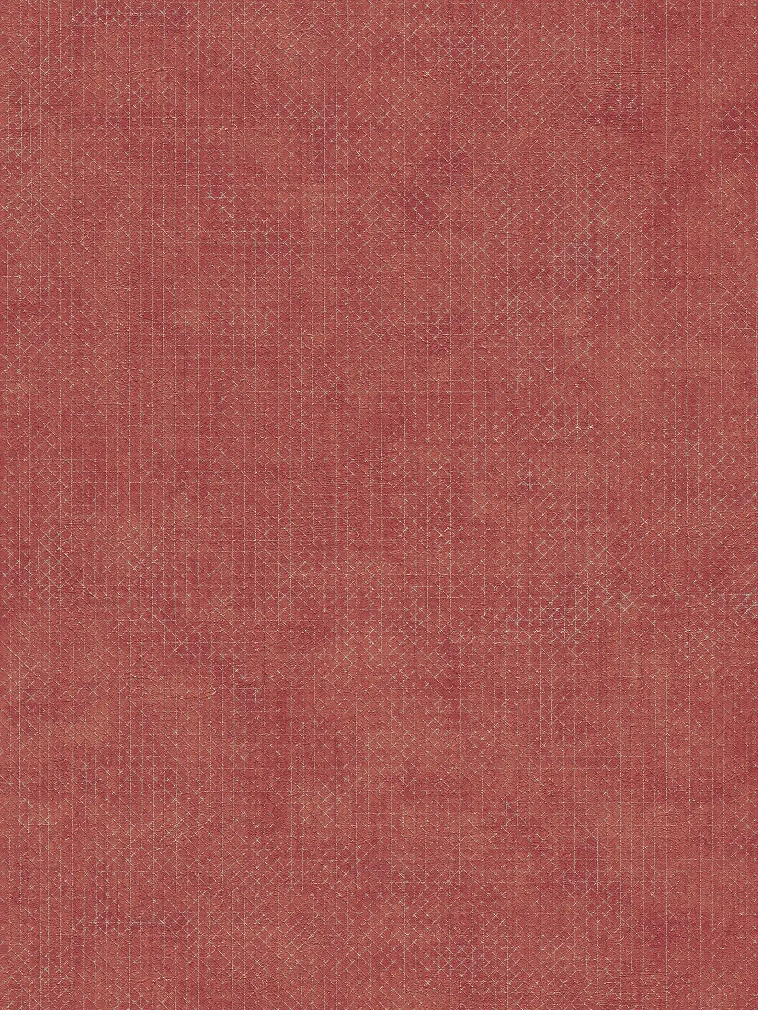         Papier peint rouge foncé avec motif de lignes argenté
    