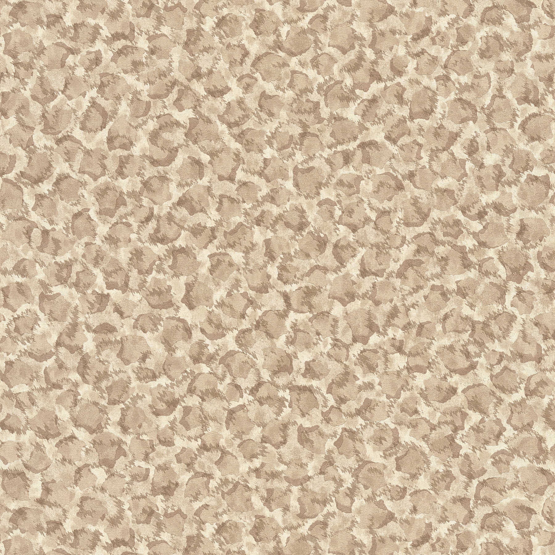         Non-woven wallpaper polka dots in earth tones in Ethnor style - beige, brown
    
