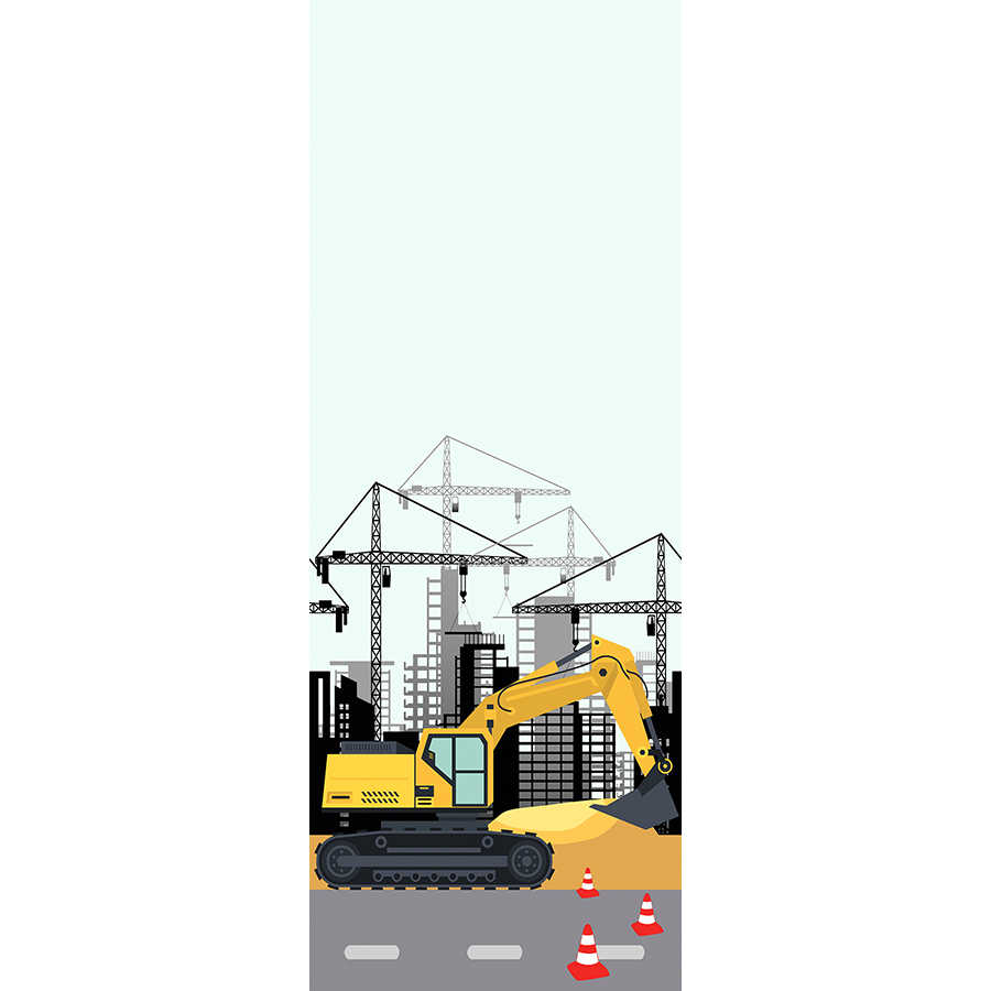 Bauausrüstung, Bagger, Kranbahnen, Baustelle, Maschine