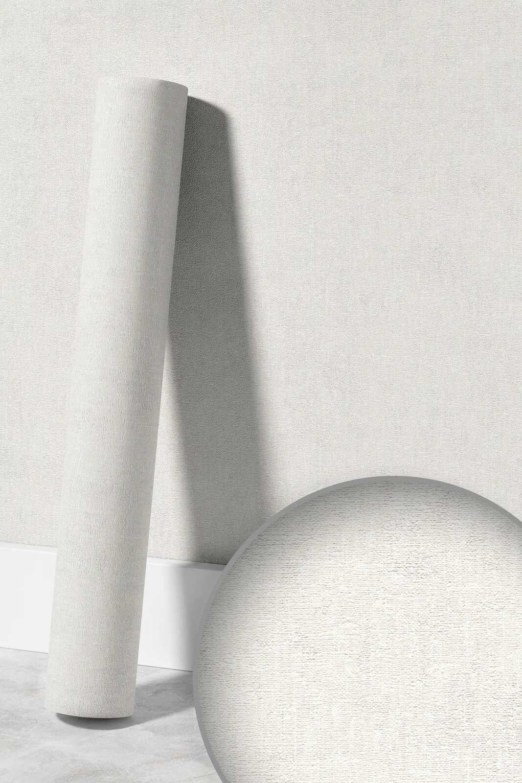             Unitapete meliert mit Textil-Optik – Creme
        