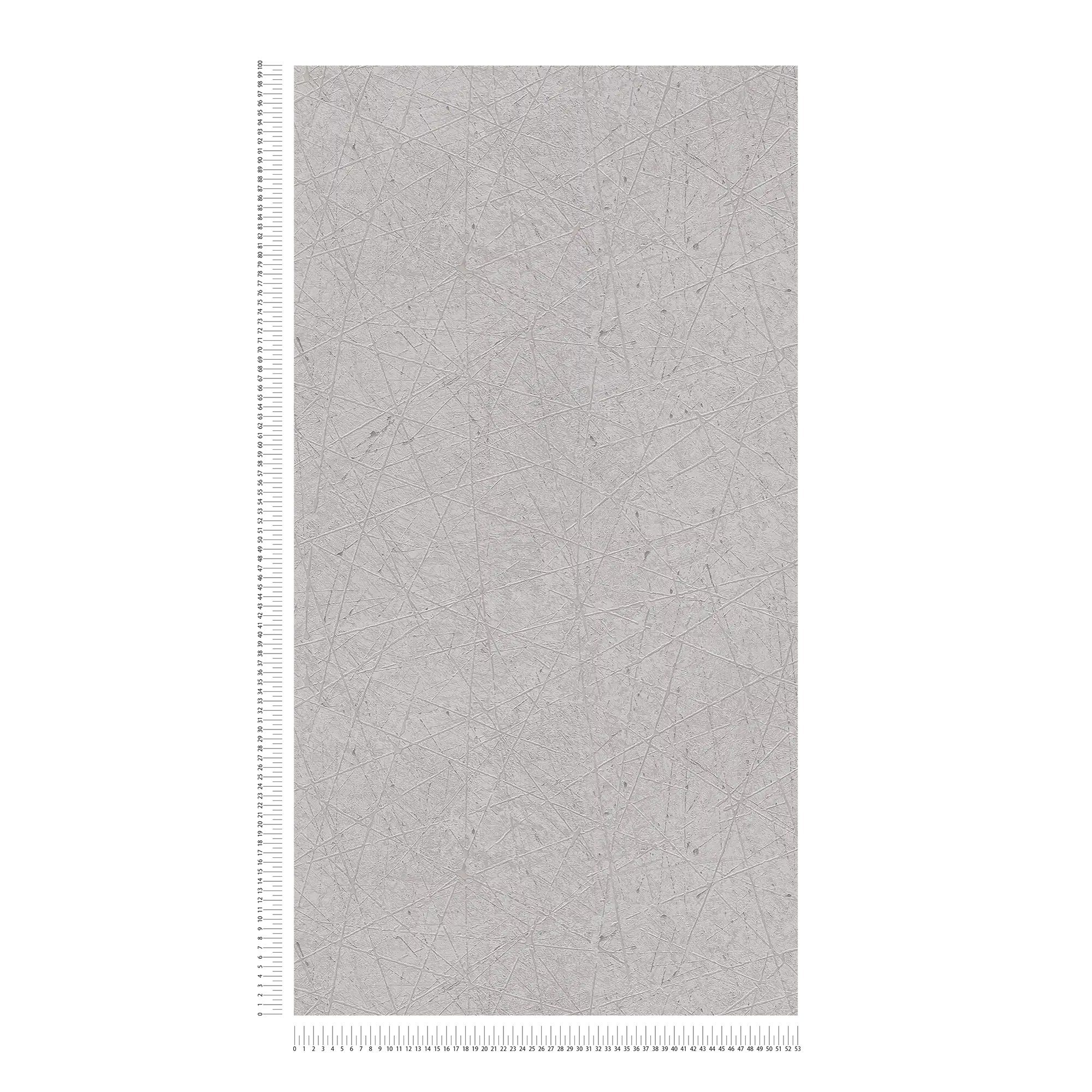             Grafische Tapete mit abstrakten Dreiecksmuster – Grau, Silber
        