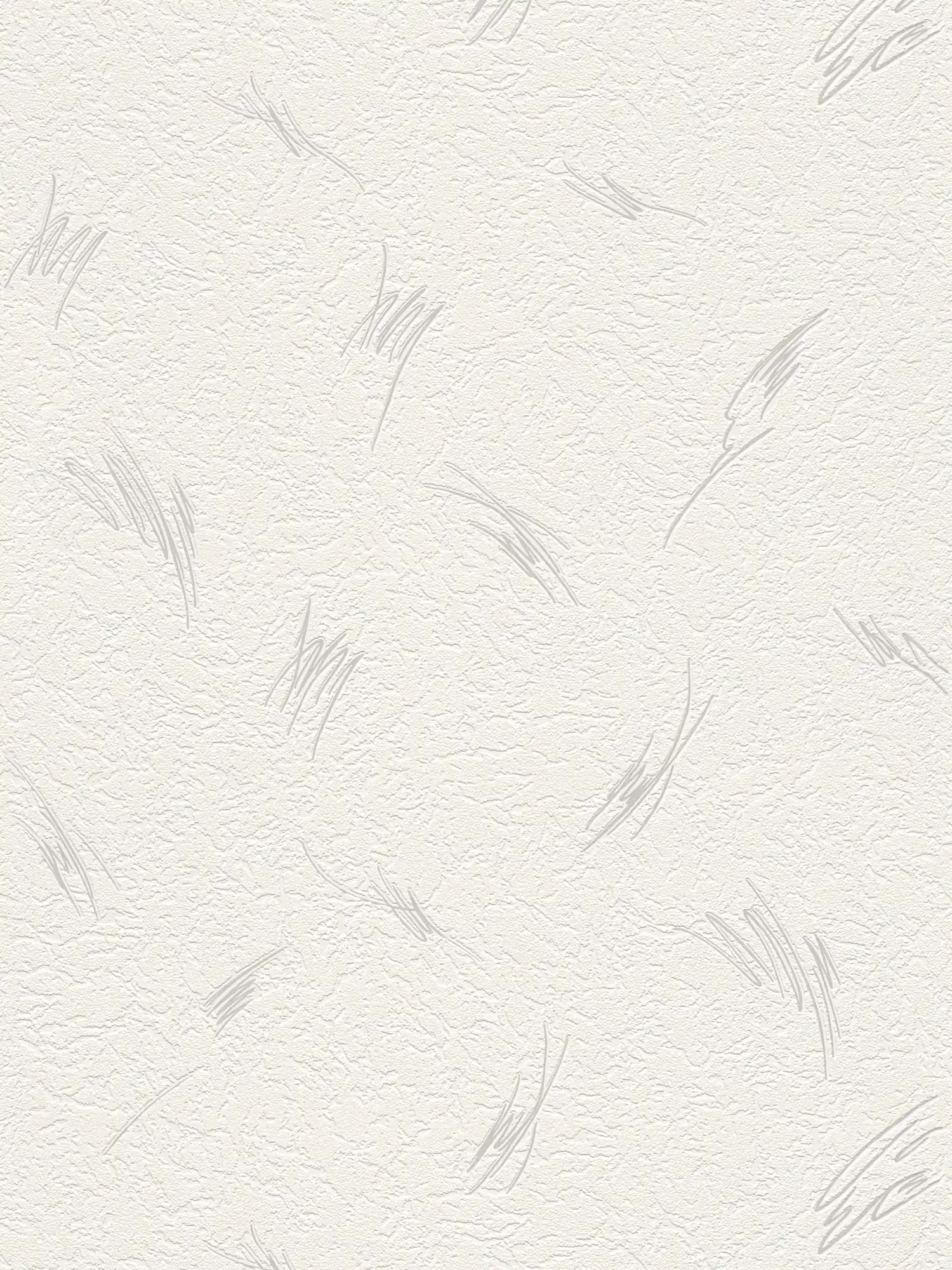         Plaster optics wallpaper with abstract pattern - metallic, white
    