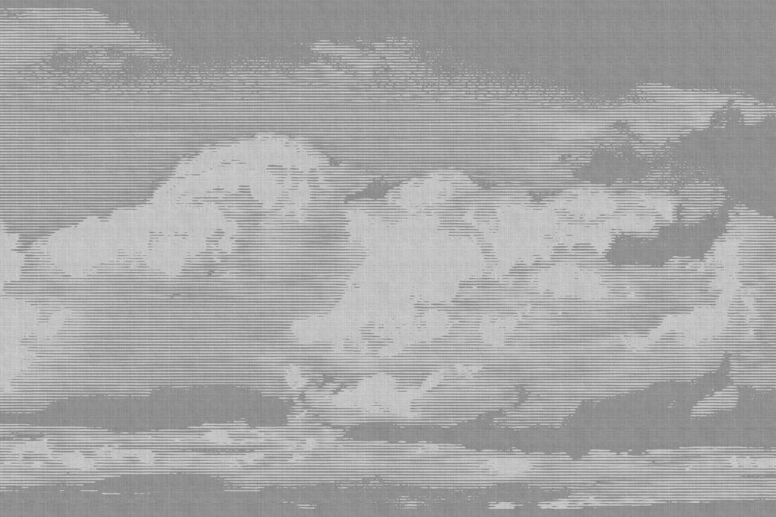 Clouds 2 - Himmlisches Leinwandbild in naturleinen Optik mit Wolkenmotiv – 0,90 m x 0,60 m