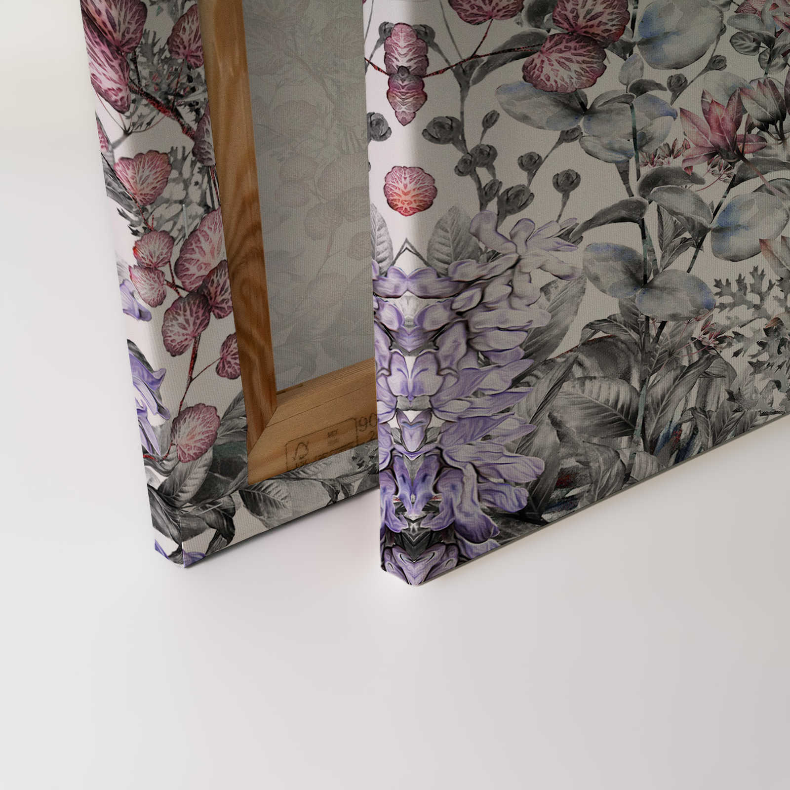             Canvas with Plain Painted Flowers - 0.90 m x 0.60 m
        