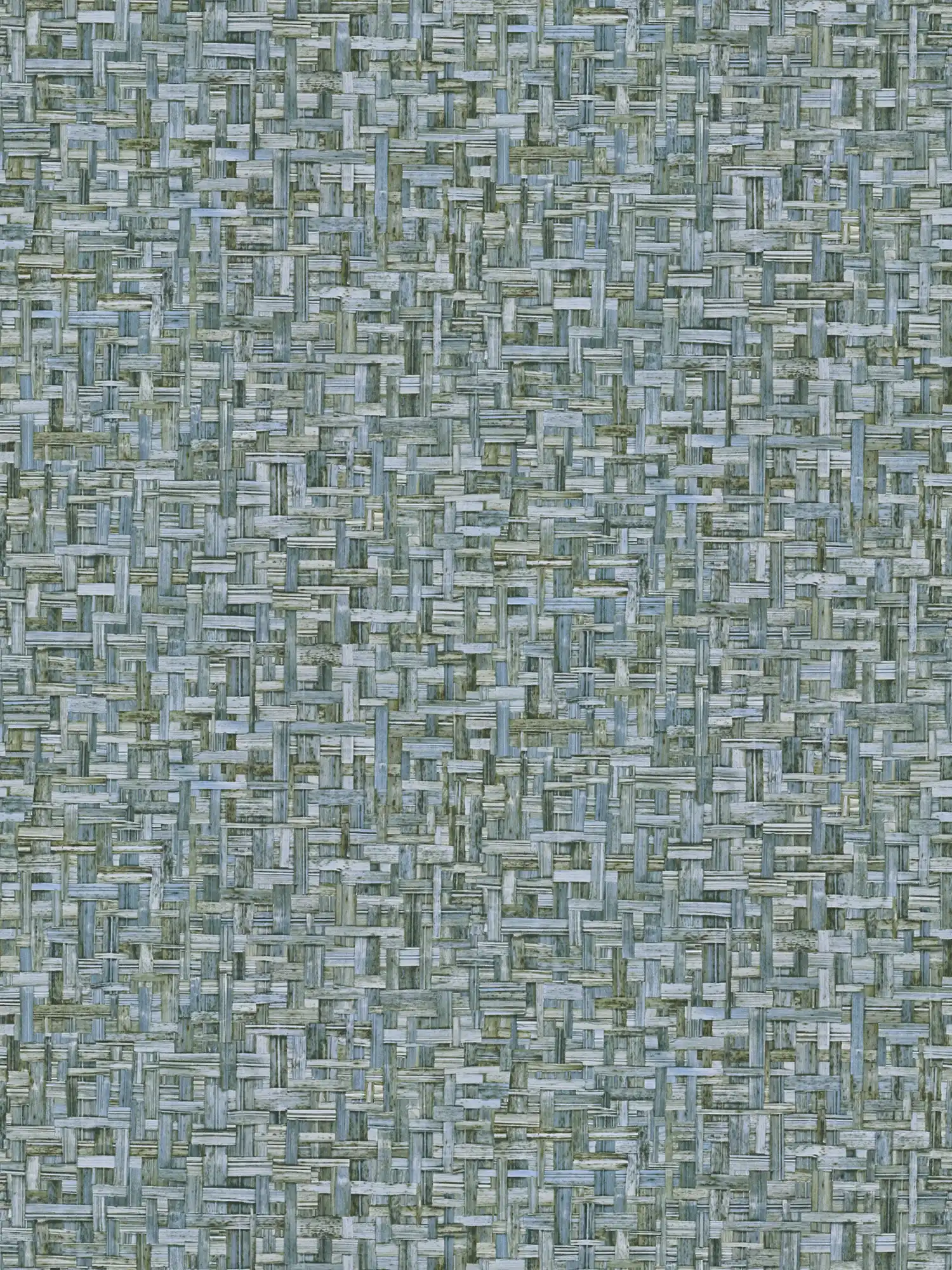         Non-woven wallpaper blue green with braided pattern in nature style - blue
    