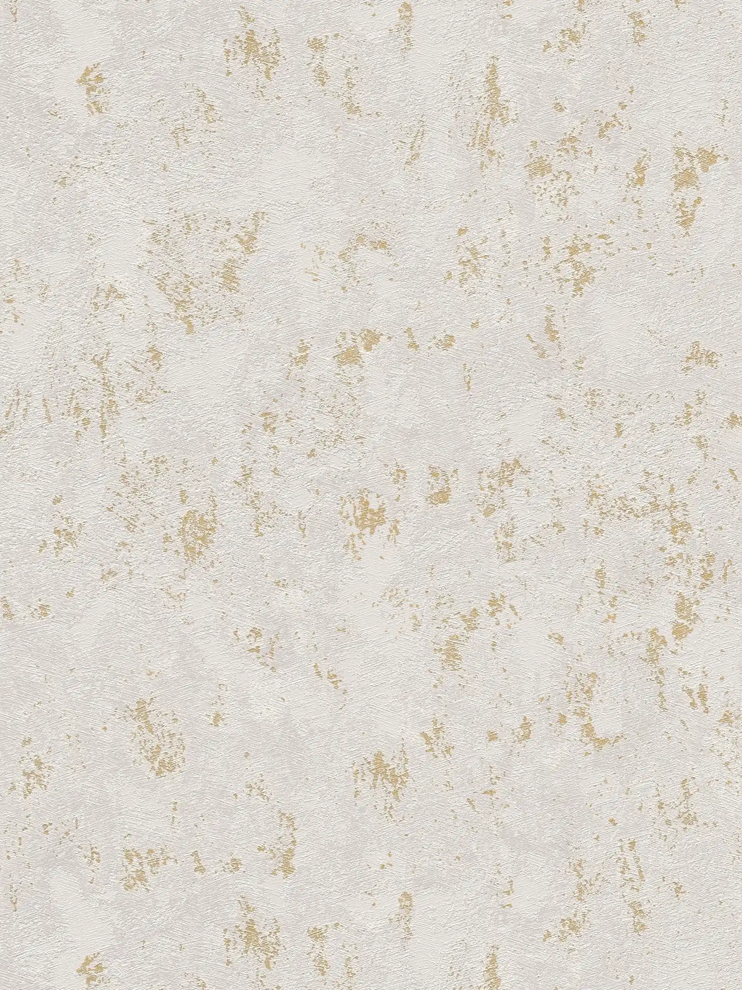         papier peint en papier intissé imitation crépi avec des accents dorés - beige, gris, or
    