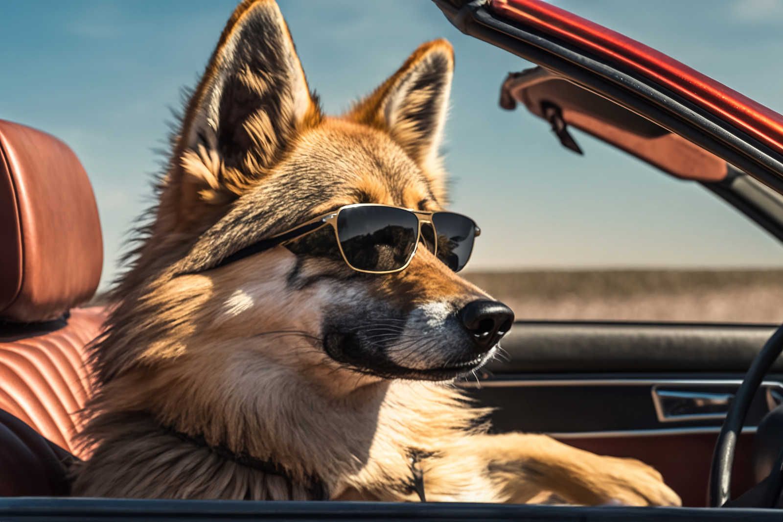             KI canvas schilderij »kruipende wolf« - 90 cm x 60 cm
        