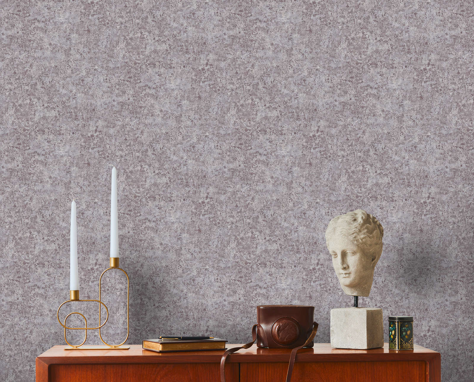             Vliestapete mit glänzenden Metalliceffekt – Grau, Silber, Braun
        
