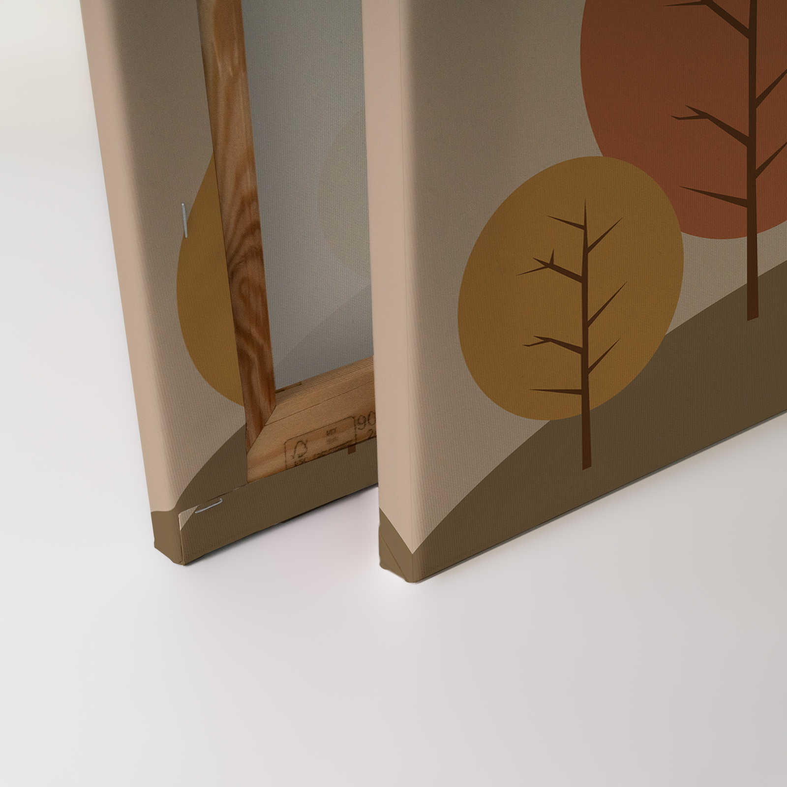             Canvas Betoverd Bos met Geometrische Vormen - 90 cm x 60 cm
        