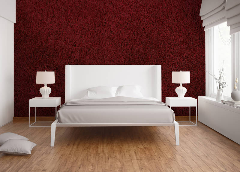             Fototapete Detailaufnahme eines roten Teppichs
        